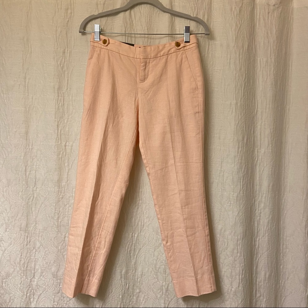 Banana Republic Avery Linen Blend Tailored Ankle Pant Lined